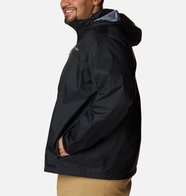 Men's Columbia Glennaker Lake Rain Jackets Black | Plus Size CA-K304A